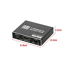 Mini Active HDMI Splitter 1X2 เวอร์ชั่น 2.0b 4K@60Hz