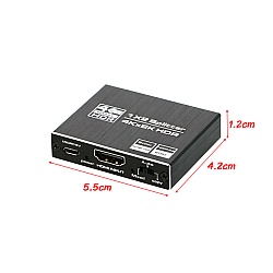 Mini Active HDMI Splitter 1X2 เวอร์ชั่น 2.0 4K@60Hz