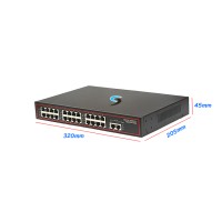 Gigabit PoE Switch 24 Port + 2 LAN GE Uplink (small)