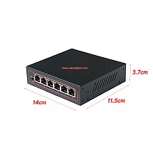 PoE Switch 4 Port 10/100 + 2 LAN FE Uplink