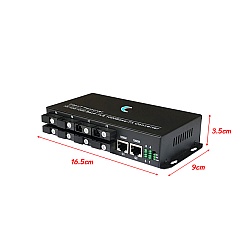 Fiber Switch SC (B) 8 Port BIDI SM 3KM 1.25G + 2GE Uplink