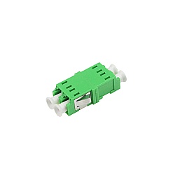 ตัวต่อหัวไฟเบอร์ LC-LC (APC) Duplex Green Single-mode