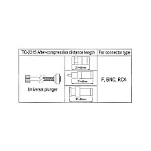 LINK คีมอัดหัว BNC, RG6 ชนิดกันน้ำ รุ่น TC-2315