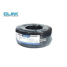 สายนำสัญญาณ RG6 GLINK พร้อมสายไฟ ชิลด์ 95% มั้วน 100 เมตร