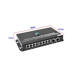 PCM Voice 8 Phone + 2 LAN 10/100 To Fiber Optic