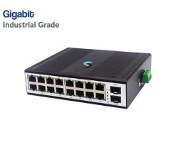 Gigabit Industrial Switch 16 Port + 2 SFP Uplink