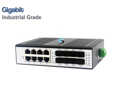 Gigabit Industrial Switch 8 LAN + 8 SFP Port
