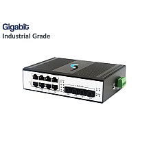 Gigabit Industrial Switch 8 Port LAN + 4 SFP Port