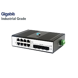 Gigabit Industrial Switch 8 Port LAN + 4 SFP Port