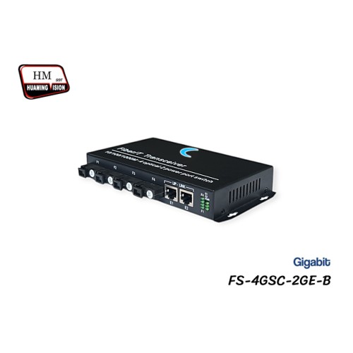 Fiber Switch SC (B) 4 Port BIDI SM 3KM 1.25G + 2GE Uplink