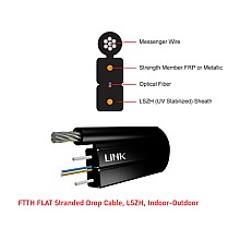 สายไฟเบอร์ออฟติก 2C มีสลิง LINK รุ่น UFH9522-3 มั้วน 300 เมตร