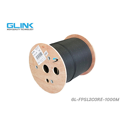 GLINK สายไฟเบอร์ออฟติก 2 Core SM 1KM (มีสลิง)