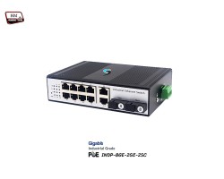 Gigabit Industrial PoE 8 Port + 2GE + 2SC Uplink