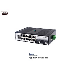 Gigabit Industrial PoE Switch 8 Port + 2GE + 2SC Uplink