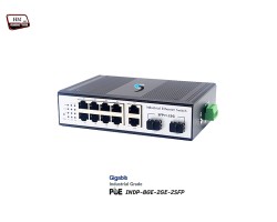 Gigabit Industrial PoE 8 Port + 2GE + 2SFP Uplink