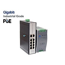 Gigabit Industrial PoE Switch 8 Port + 2GE Uplink + IND Power