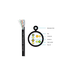 สายแลนภายนอก CAT6 100 เมตร มีสลิง LINK รุ่น US-9106MD-1