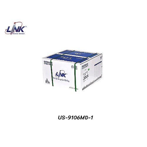 สายแลนภายนอก CAT6 100 เมตร มีสลิง LINK รุ่น US-9106MD-1