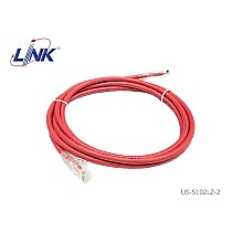 สายแลน Cat6 สำเร็จรูปสีแดง LINK รุ่น US-5102LZ-2 ยาว 2 เมตร