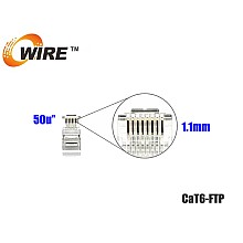 หัวแลน CAT6 OWIRE / FTP / 50u" 