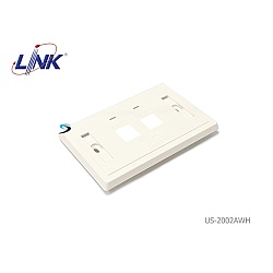 หน้ากากบล็อก 2X4 แลน 2 ช่อง LINK รุ่น US-2002AWH