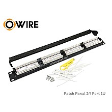 Patch Panel Cat6 Owire 1U ขนาด 24 Port