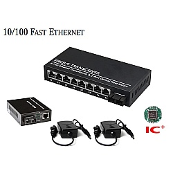 Media Converter 1X8 Port 10/100Mbps Duplex