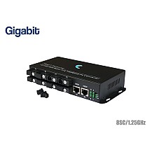 Fiber Switch SC (B) 8 Port BIDI SM 3KM 1.25G + 2GE Uplink