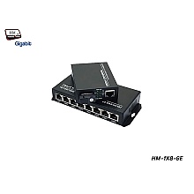 Gigabit Media Converter 1X8 Port SM BIDI 3KM