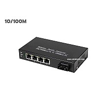 Fiber Media Converter 10/100 1X4 Port SM Duplex 20KM