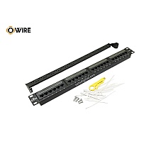 Patch Panel Cat6 Owire 1U ขนาด 24 Port