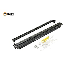 Patch Panel Cat6 Owire 1U ขนาด 24 Port