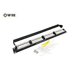 Patch Panel Cat6 Owire 1U ขนาด 24 Port