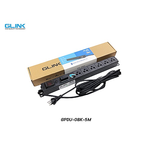 ปลั๊กไฟ 6 ช่อง สำหรับตู้แร็ค GLINK รุ่น GPDU-08K-5M