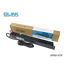 ปลั๊กไฟ 6 ช่อง สำหรับตู้แร็ค ยี่ห้อ GLINK รุ่น GPDU-07K