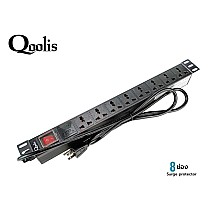 ปลั๊กไฟ 8 ช่อง สำหรับตู้แร็ค ยี่ห้อ Qoolis รุ่น PDU-8