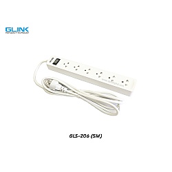 ปลั๊กไฟ 6 ช่อง GLINK รุ่น GLS-206 สายไฟ 5 เมตร