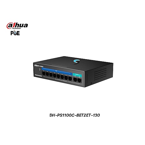 PoE Switch Dahua 8 Port 10/100 + 2ET Uplink