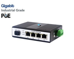 Gigabit Industrial PoE 4 Port + 1 SFP Uplink