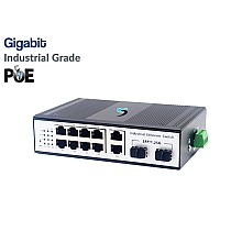 Gigabit Industrial PoE Switch 8 Port + 2GE + 2SFP Uplink