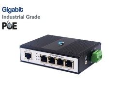 Gigabit Industrial PoE 4 Port + 1GE Uplink