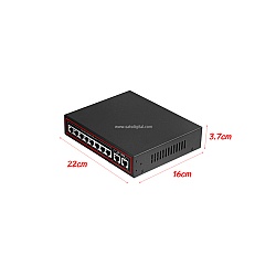 Gigabit PoE Switch 8 Port + 2 LAN GE Uplink