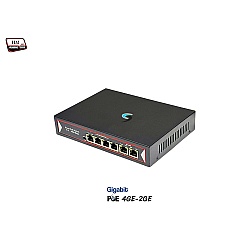 Gigabit PoE Switch 4 Port + 2 LAN GE Uplink