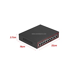 PoE Switch 8 Port 10/100 + 2 LAN GE Uplink