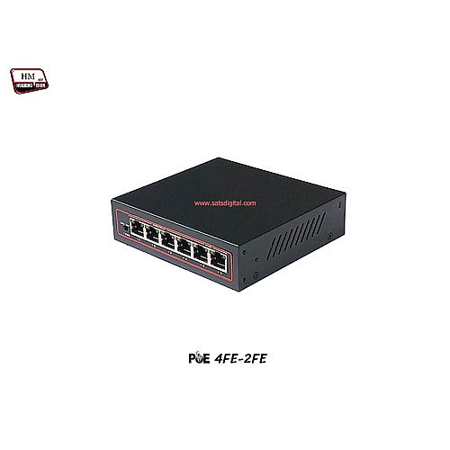 PoE Switch 4 Port 10/100 + 2 LAN FE Uplink