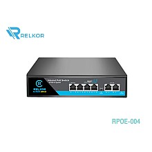 RELKOR PoE Switch 4 Port 10/100 + 2 LAN FE Uplink