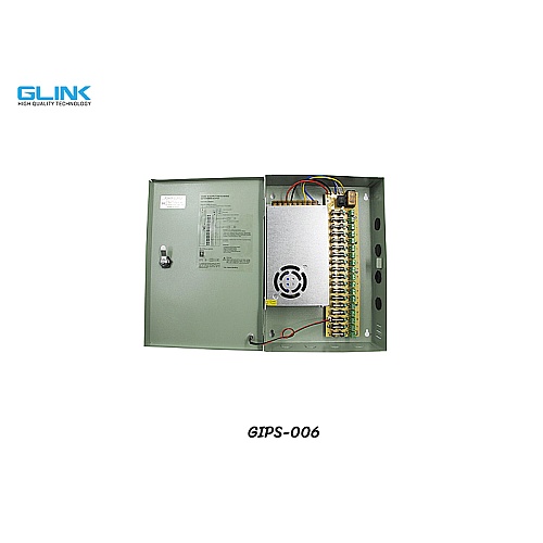 Power Supply 12V/20A แบบตู้ GLINK รุ่น GIPS-006