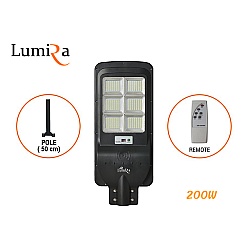 โคมไฟถนนโซล่าเซลล์ LUMIRA รุ่น LSC-024 200W