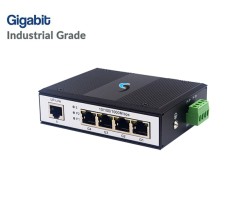 Gigabit Industrial Switch 4 Port + 1 LAN GE Uplink