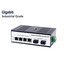 Gigabit Industrial Switch 4 Port + 2 SFP Uplink